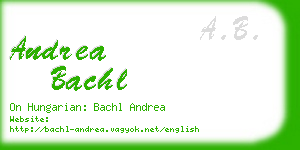 andrea bachl business card